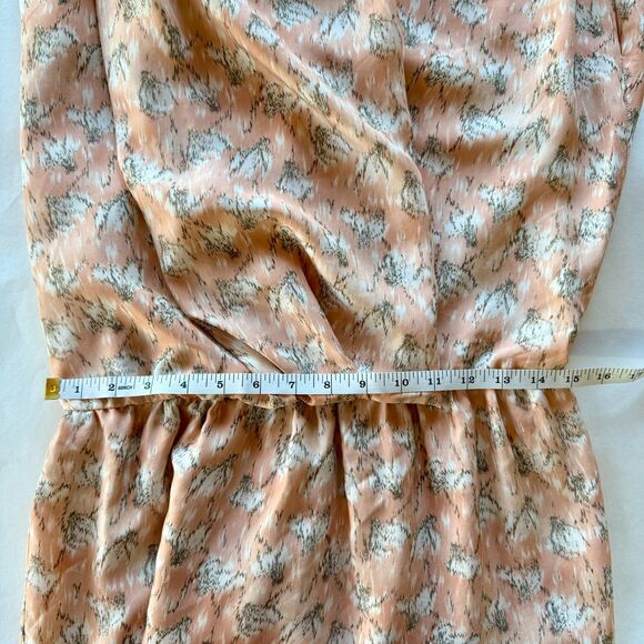 Thakoon Women's Sleeveless Gathered Drape Sheath Pencil Dress in Peach and Gray - Picture 11 of 11